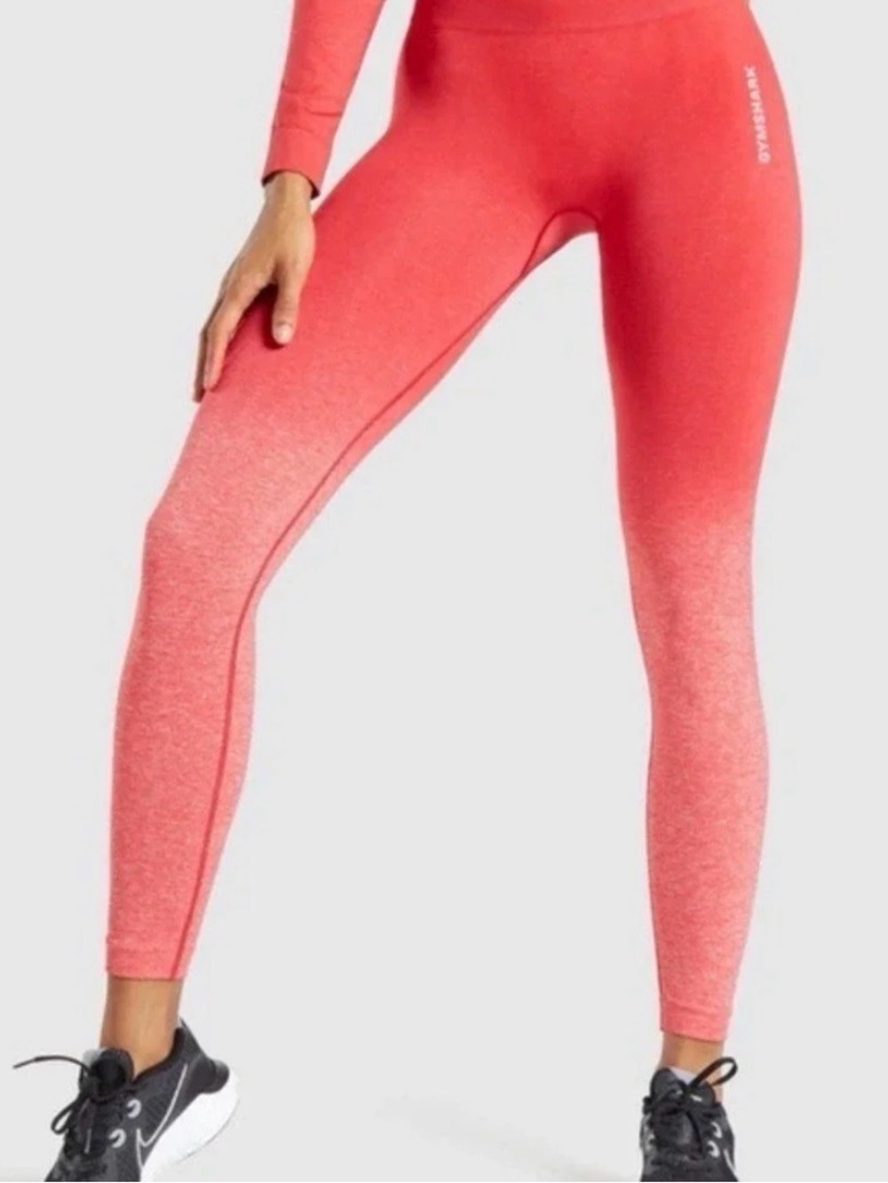 Gymshark Adapt Ombre Seamless High Waisted Leggings Raspberry Red - Size S